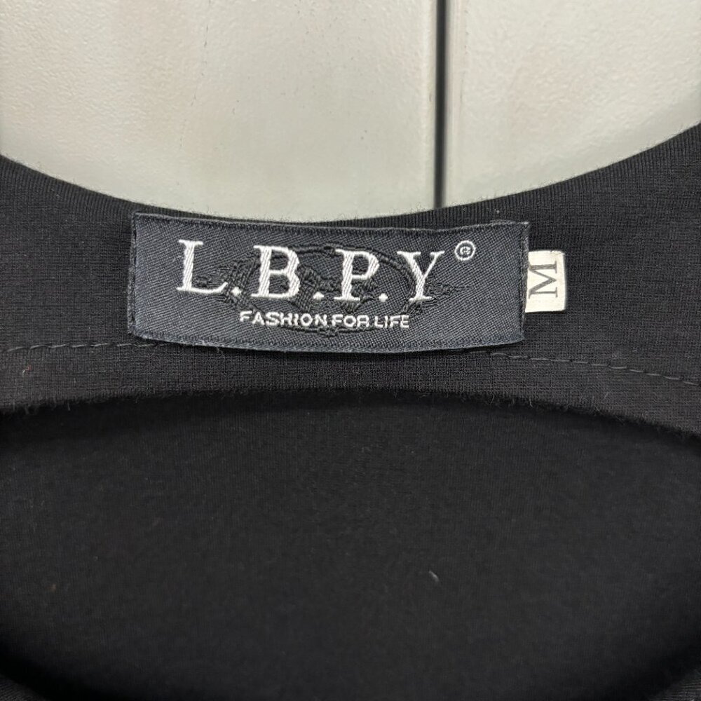 L.B.P.Y Black Classic Corpo Uniform Pinafore Pockets Midi Size M - Picture 3 of 8